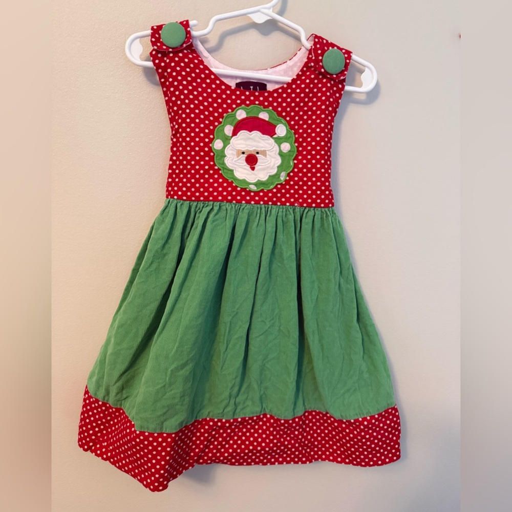Lil Cactus Red and White Polka Dot Santa Dress